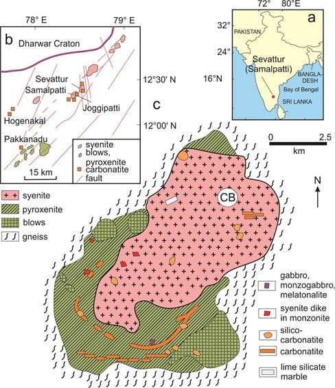 Fig 1 Карта массивов Южной Индии Чцвет